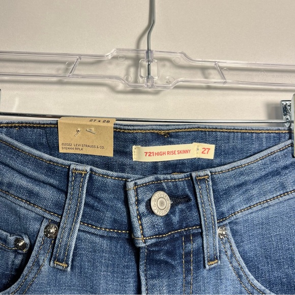 Women's Levi's 721 High Rise Skinny Jeans Sz. 27x28 NWT - Picture 7 of 9